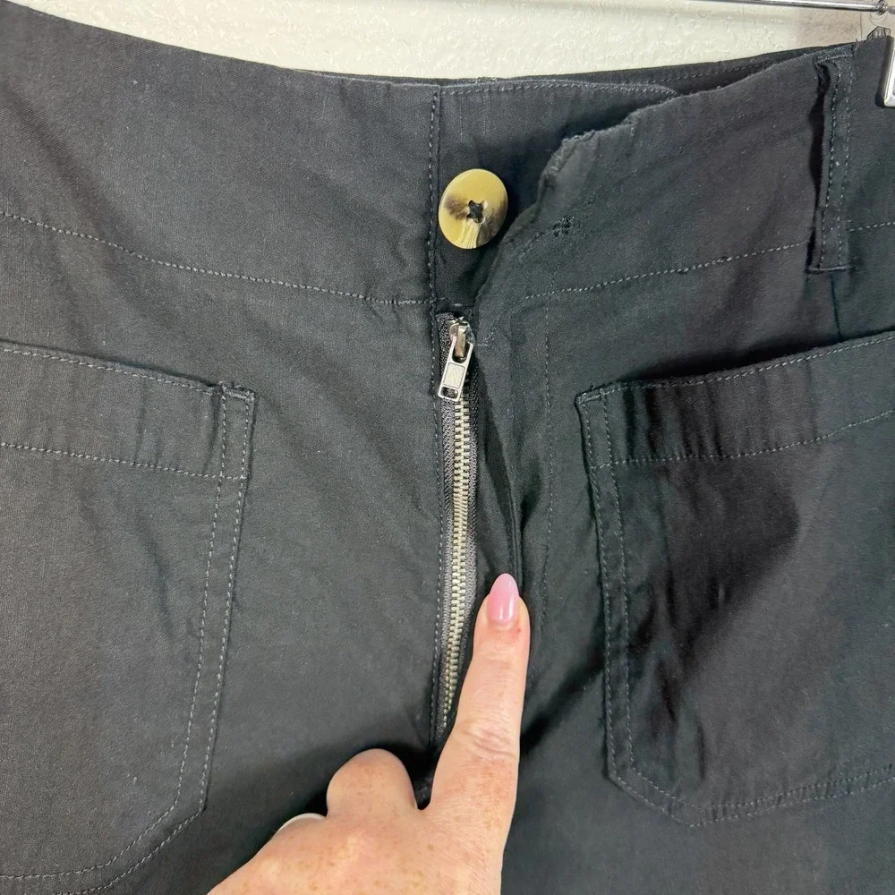 Anthropologie Maeve The Colette Linen Blend Shorts Womens Size 29 Black - Picture 8 of 14